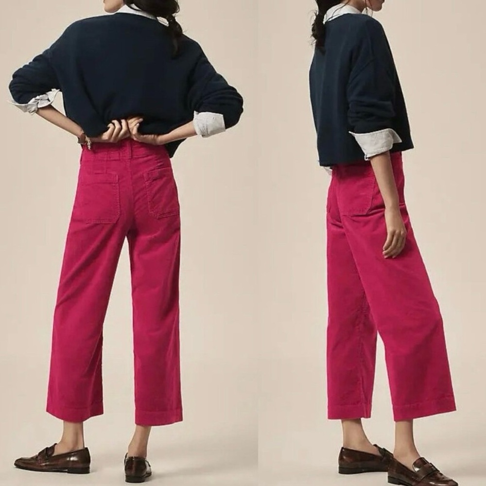 Maeve corduroy Vibrant raspberry Wide-Leg Pants